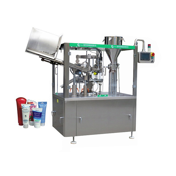 Ang awtomatik nga humok nga panit nga tubo nga puno sa tubo ug ang sealing machine