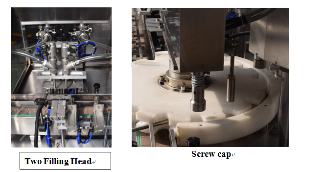 Ang KPGX-1 syrup botelyang sulud nga likido ug capping machine alang sa mga droga